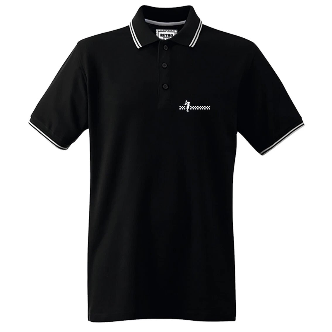 Mens Dancing Rude Boy (v2) Polo Shirt Specials Madness Suggs Skinhead Ska 2 Tone