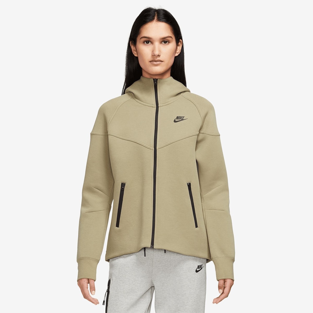 nike khaki half zip women's
