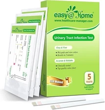 Easy@Home UTI Test Strips 5 Ct – Urinary Tract Infection Home Urine Test Kit