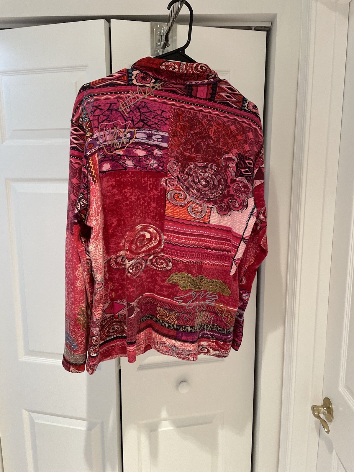 SPA BY CHICO’S  Patchwork  Textured Full Zip Jack… - image 6