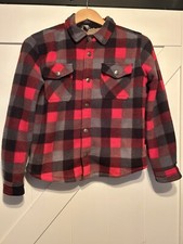 Eddie Bauer Plaid Collared Jacket With Sherpa Lining