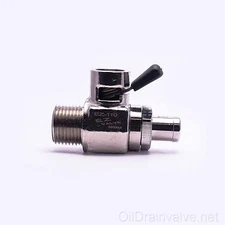 EZ Engine Oil Drain Valve EZ-110(NPT3/8-18) & Straight Hose End H-001 COMBO PACK