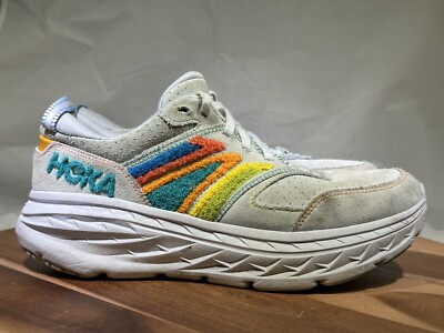 Hoka One One Unisex Bondi L Embroidery Gray Running Shoes 10 Men's/11 Women
