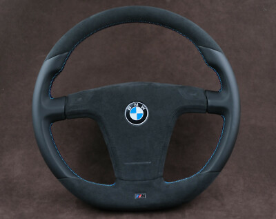 Bespoke Steering Wheel BMW 6 E24 E30 E28 E23 flat bottom Alcantara M Tech 