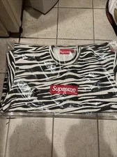 Supreme Box Logo Bogo Crewneck (FW22) Brand New Zebra Colorway Size Medium