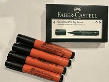 Faber-Castell Pitt Big Brush Artist Pens -[PACK OF 4] Scarlet Red 118