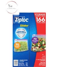 Ziploc Slider Storage Bags Variety Pack: Quart (96 ct.), Gallon 70 ct