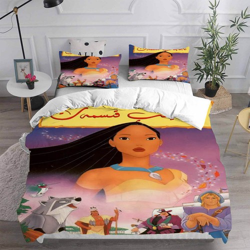 Cosplay Indian Princess Pocahontas 3D Bettbezug Bettwäsche Set Kissenbezug Quilt - Picture 5 of 26