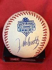 JOHN SMOLTZ AUTOGRAPHED SIGNED 1996 NATIONAL LEAGUE DIVISION SERIES BASEBALL COA