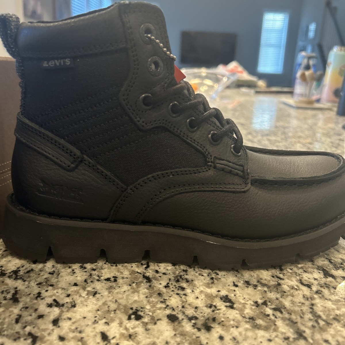 Levi's Mens Dawson Tumbled LE Casual Lace-up Boot, Black, M