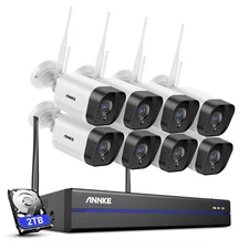 ANNKE 5MP 8CH NVR Wireless Security Camera System 3MP Two Way Audio Recording 2T