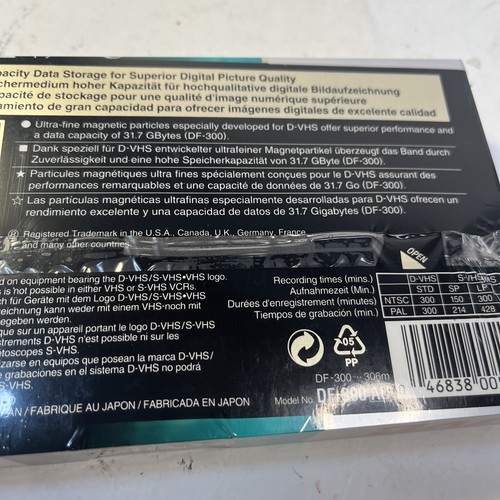 JVC DF-300 DVHS TAPE NEW SEALED - Picture 4 of 7