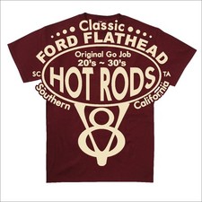 Hot Rod Classic Hotrod Vintage Petrolhead V8 Flathead T Shirt Oldskool 02 MRON  