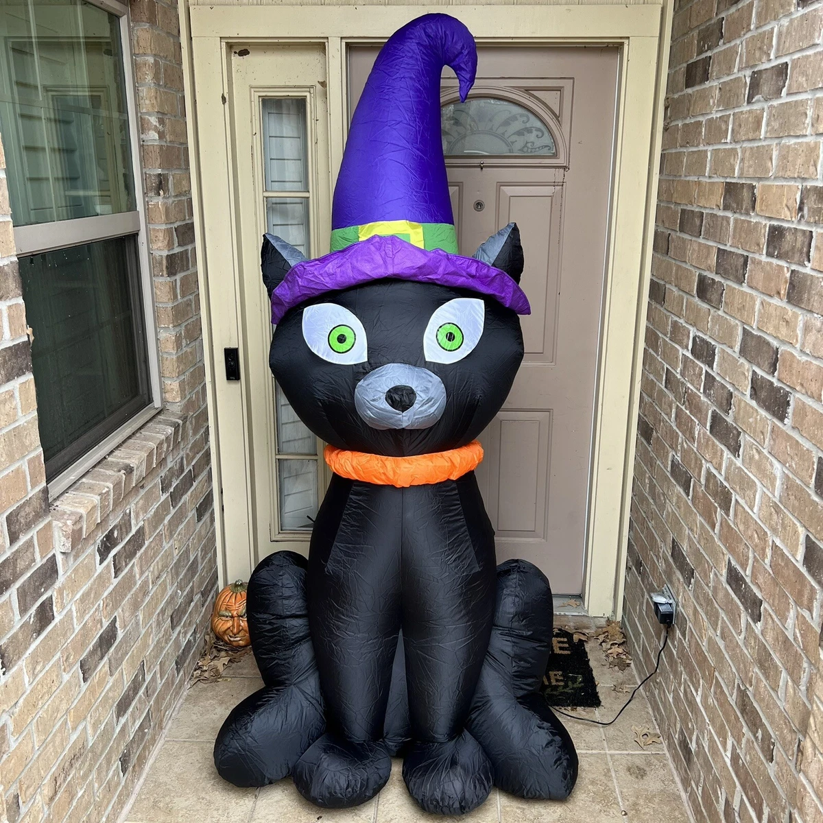 Halloween Gemmy Holiday Living 7 Ft Black Cat Airblown Inflatable LED | eBay