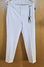 NWT Nicole By Nicole Miller White Ankle Pant Womens Size 2 Polyester/Spandex