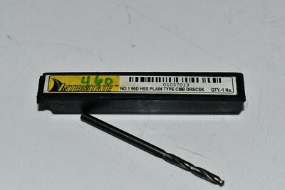 NEW Interstate 1564000010000X0 Combo Drill & Countersink: #1, 1/8'' Body Dia, Hi