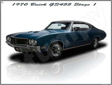 1970 Buick Gs455 Stage 1 Metal Sign 9 X 12 Or 12 X 16