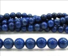 Wholesale 5 Strands 8mm Blue Lazuli Lapis Round Gemstone Loose Beads 15"