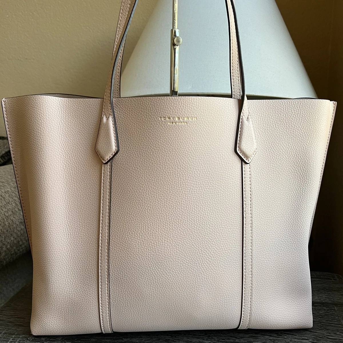 Tory Burch Perry Pink Tri Compartment Large Tote Used Once Retail 498