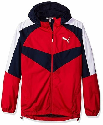 red white and blue puma jacket