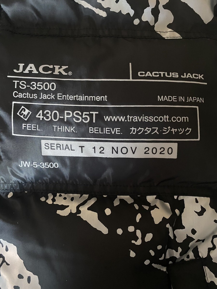 Travis Scott Cactus Jack X 430-PS5T Reflective Down Puffer Jacket. Adult  Size: M