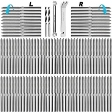 Steel DN Mate 100 Pack T316 Stainless Steel Right&Left Handed Thread Swage La...