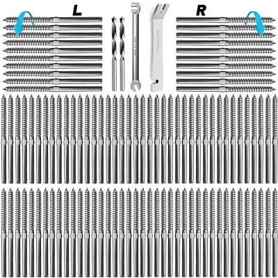 Steel DN Mate 100 Pack T316 Stainless Steel Right&Left Handed Thread Swage La...