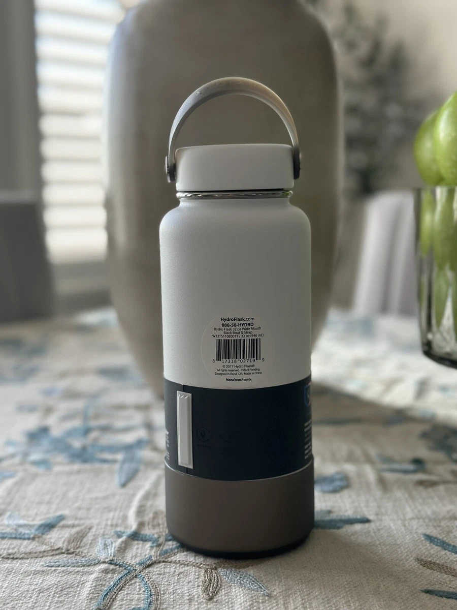 32 oz Wide Mouth Hydroflask - White