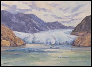 Jeff-Love-Original-Oil-Painting-Juneau-Alaska-Mendenhall-Glacier-Impressionism