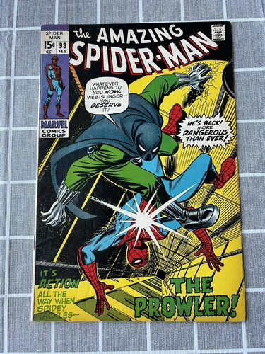 The Amazing Spider-Man #93 The PROWLER (Marvel 1971) VF+ Vintage