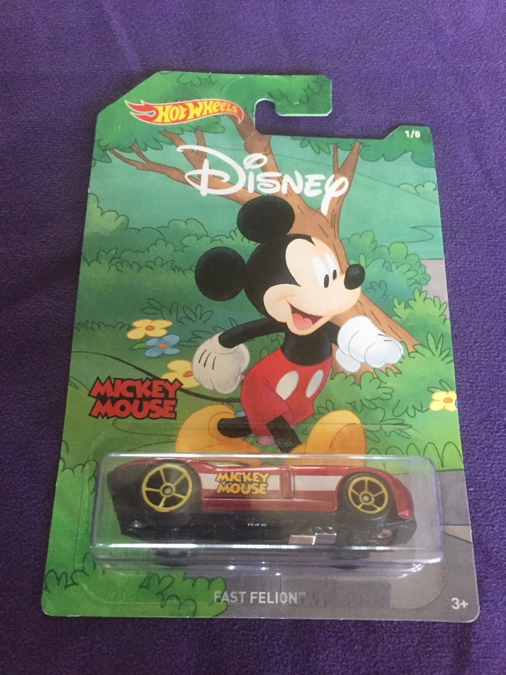 New Hot Wheels Walt Disney Mickey Mouse Fast Felion Toy Car 1/8 - Image 4 of 4