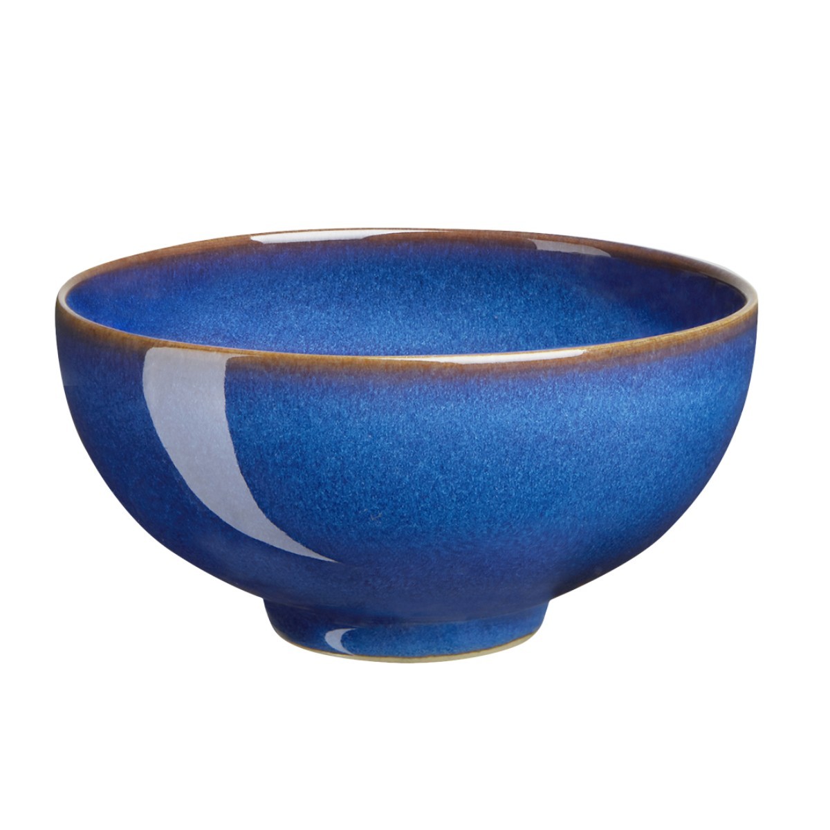 Rice Bowl: 1 x 13cm Denby Imperial Blue Rice Bowl, Stoneware