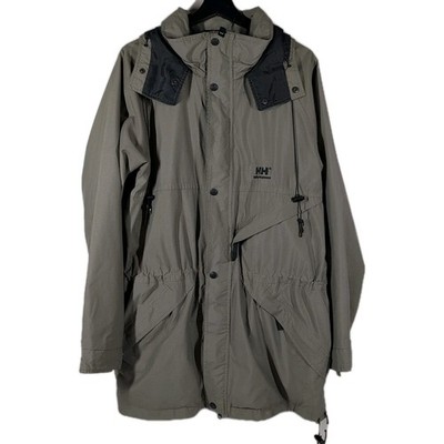 Vintage Helly Hansen Helly Tech Ski Rain Chore Jacket Waterproof Men s Sz M Tan