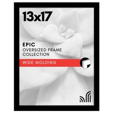 Americanflat Black 13x17 Picture Frame, Polished Plexiglass, Wall Hang
