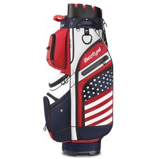 Golf Cart Bag 14 Way T Lock Full Length Dividers Cooler Rain Cover Beutyal Flag