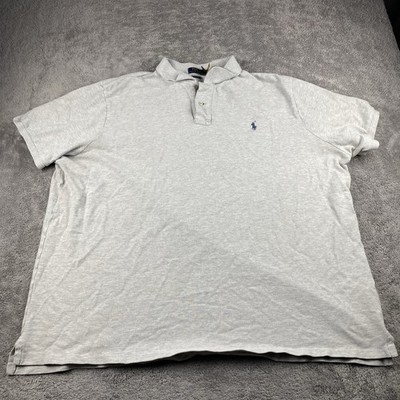 Polo Ralph Lauren Classic Fit Polo Shirt Mens XXL Heather Gray