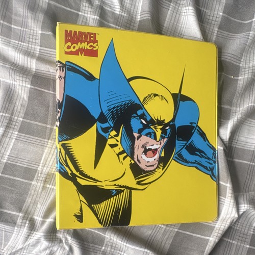 Marvel Wolverine 3-Ring Binder Yellow Hardcover Marvel Comics 1994 