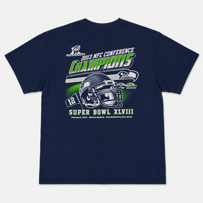 Seattle Seahawks Port & Company 2013 Champs T-Shirt Herren NFL Football Navy L