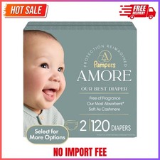 Pampers Amore Baby Diapers Size 2, 120 Count