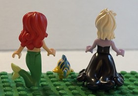 Lego Mini-figure Disney The Little Mermaid; Ursula, Ariel, Flounder- Lot Of 3