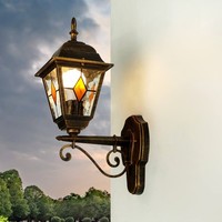 AußEnleuchte Wand Terrasse IP44 Kupfer Antik E27 Aluminium Glas Wandlampe