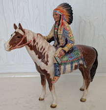 BESWICK HORSE THE MOUNTED RED INDIAN GLOSS  FINISH MODEL No. 1391 Figurine