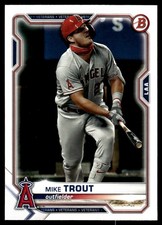 Mike Trout 2021 Bowman #17 Los Angeles Angels FREE SHIPPING AutographDen
