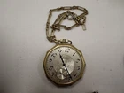 Antique 1915s Elgin  octagonal 14K G.F Open Pocket Watch Wadsworth Case No Glass