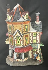 Grandeur Noel 2003 Fiber Optic Victorian Village Antique and Shoe Shop Building