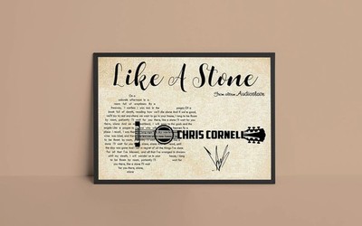Like A Stone By Audioslave Lyrics Song Vintage Gifts Home Wall Art Decor Poster