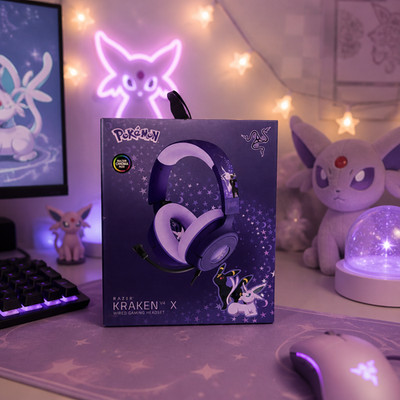 Razer Kraken X V4 Pokemon Espeon Umbreon Gaming Headset Limited Edition New