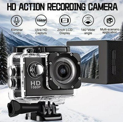 HD 1080P Action Sport Kamera Wasserdicht + Tasche, Brusthalterung
