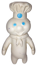 Vintage 1971 Pillsbury Dough Boy 7" Rubber Figure (Rare) Some Stains - See Pics