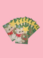 Christmas Kitty Cat Holiday Cards Lot 10 Unused With Envelopes